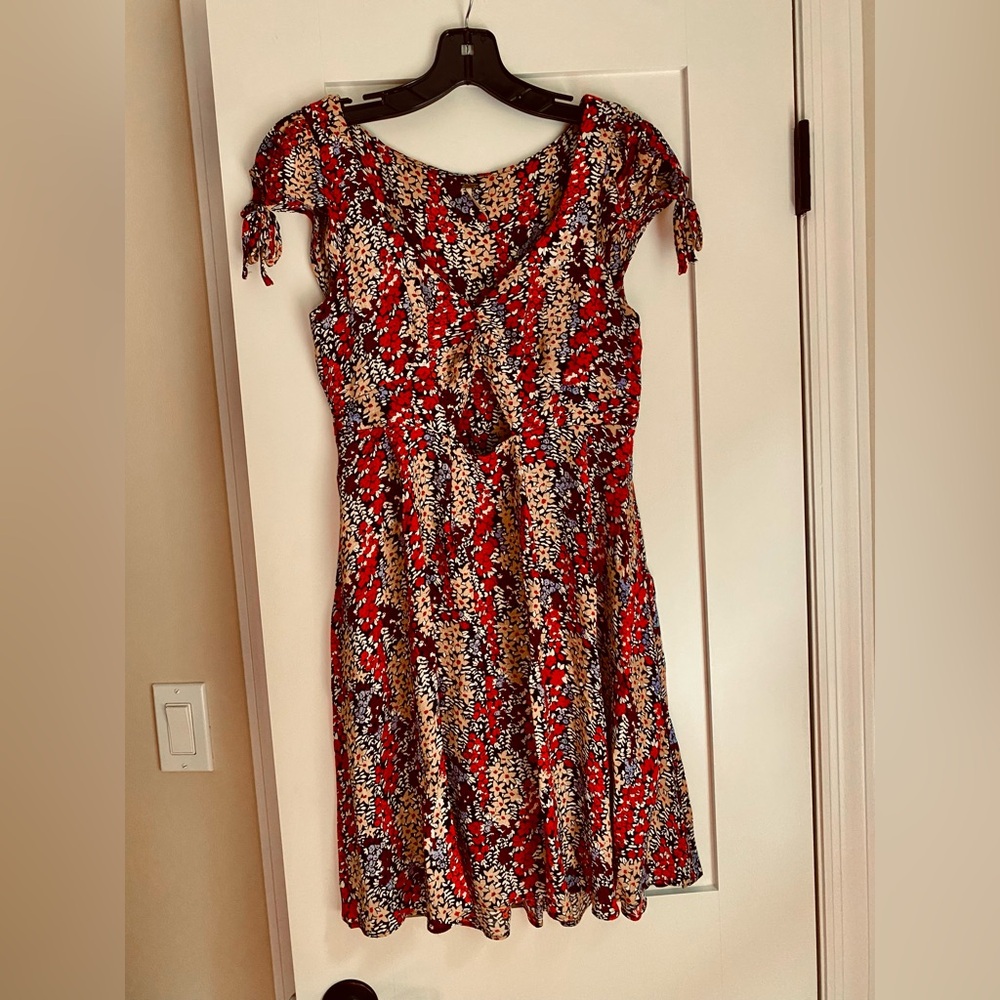 Free People Floral Mini Cutout A-Line Dress Size XS Festival